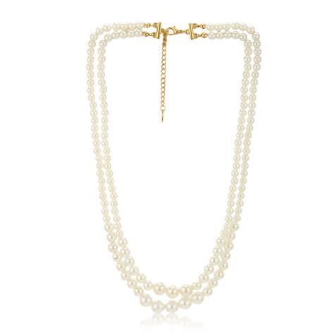 Classic Double-Line Pearl Necklace for Elegant Celebrations – Estele