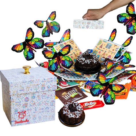 Image result for Exploding Birthday Cake with Butterflies