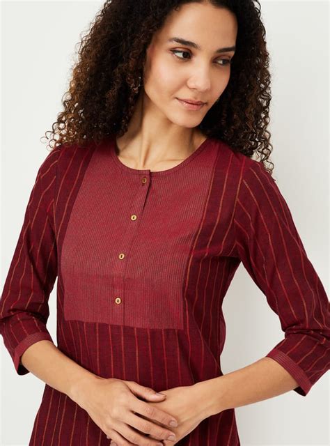 Buy Women Striped Straight Kurta Online at just Rs. 599.0 ...