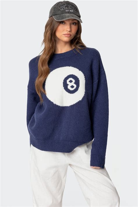 Magic 8 Oversized Chunky Knit Sweater – edikted
