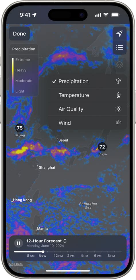 View weather maps on iPhone - Apple Support (IN)