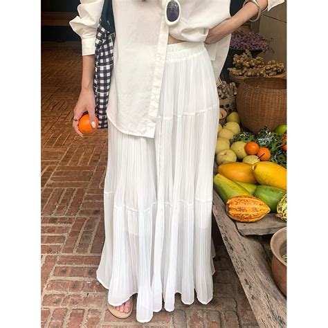 Silk pleated skirt – Uncut-Trends