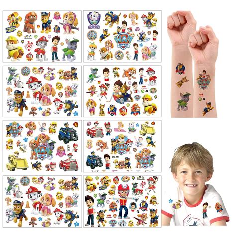 Buy Paw Patrol Temporary Tattoos Stickers for Kids cute cartoon Tattoos ...