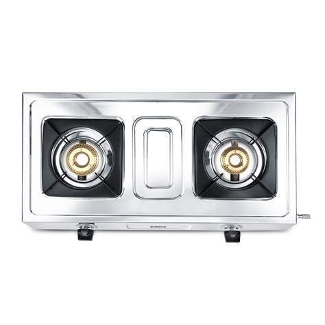 Borosil Smart Flame DLX Stainless Steel Gas Stove, 2 Burners