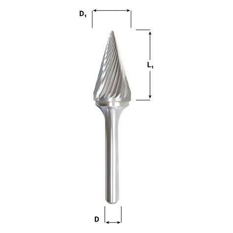 Pointed-End Cone, SM-3, Carbide Bur - 22YC97|310-002200 - Grainger