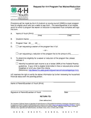CA 4-H Adult New Application - California 4-H Doc Template | pdfFiller