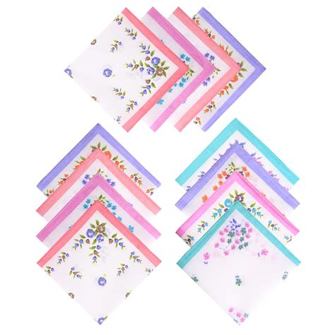 Kuber Industries Pack of 12 Cotton Hanky for Women | Soft Ladies ...
