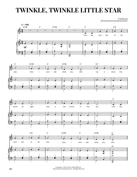 Twinkle Twinkle Little Star Tabsheet Music Free Piano Sheet Music ...