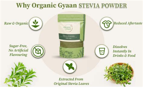 Stevia Powder – Natural Zero-Calorie Sugar Substitute – Organic Gyaan