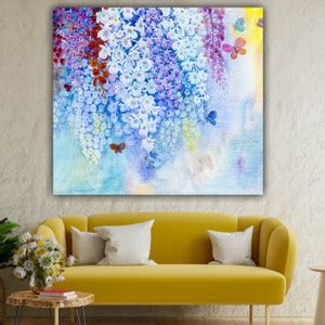The seven colours beautiful ordchid flowers paintings modern wall art ...