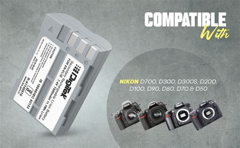 DIGITEK® (ENEL 3E) Rechargeable Li-ion (1500mAh) Battery Packs for ...