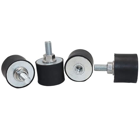 M8 Thread Male Female Rubber Motor Mounts with LockNuts Anti-Vibration ...