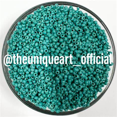 Firozi / Light Blue Opaque Sugar Beads – The Unique Art