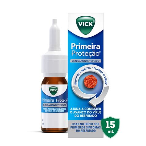 Spray Nasal Vicks Vick Primeira Proteção Nasal Spray ajuda a prevenir da gripe e resfriado 15 ml ...