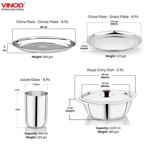 Vinod Stainless Steel Dinner Set | Buy Online