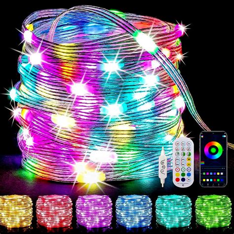 USB Powered Smart Fairy String Lights with App & Remote Control, Music ...