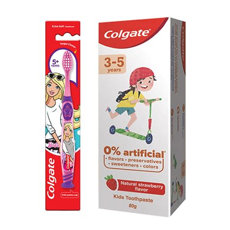 Colgate Toothpaste for Kids (3-5 years), Natural Strawberry Flavour, 0% ...