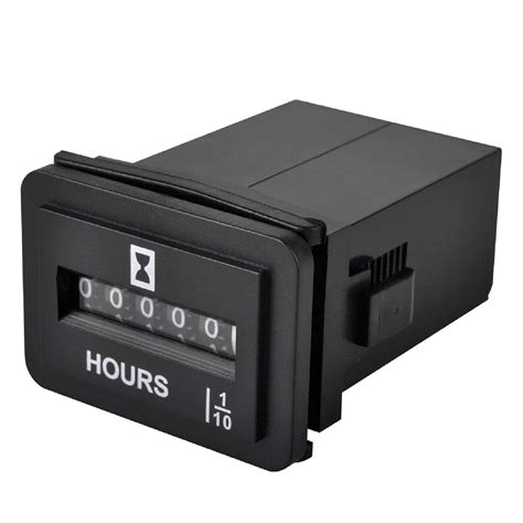 HonorMeet Analog Hour Meter,DC 6V to 80V,Total Hours for Maintenance ...