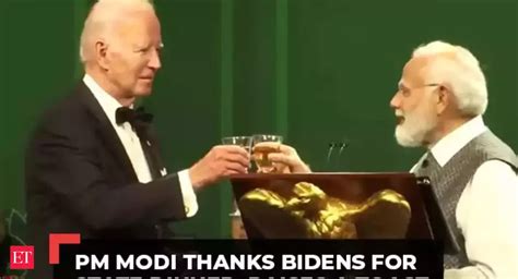 PM Modi thanks Bidens for State dinner in White House, raises a toast ...