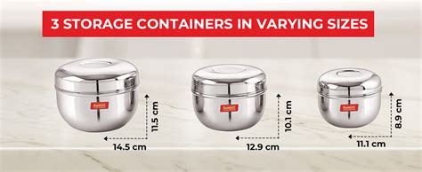 Buy Sumeet Heavy Gauge Mirror Finish Apple Shape Storage Containers ...