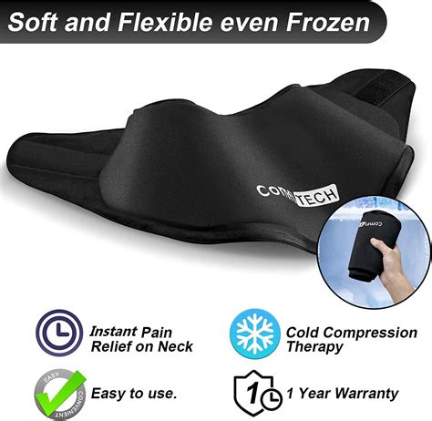 ComfiTECH Neck Ice Pack Wrap - Reusable Gel Cold Compress for Neck Pain ...