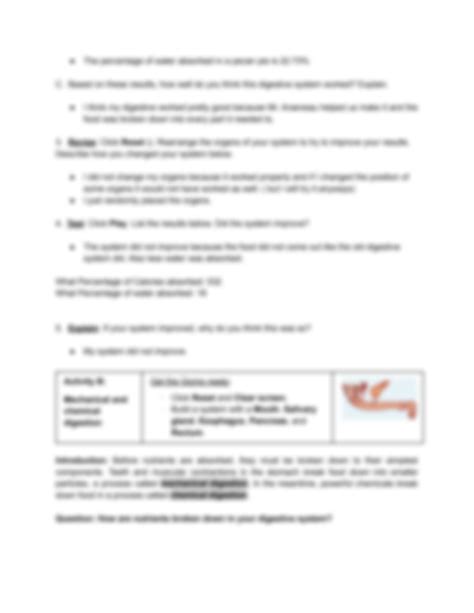 SOLUTION: Digestive system gizmo activity a and activity b ashlene ...