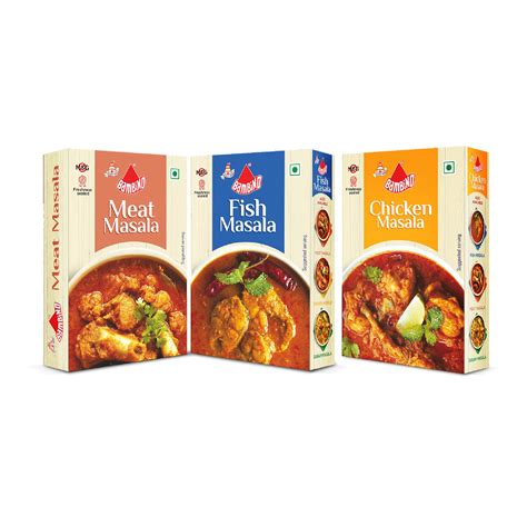 Buy Bambino Masala Combo - Pack of 3 Contains Meat Masala (1packets ...