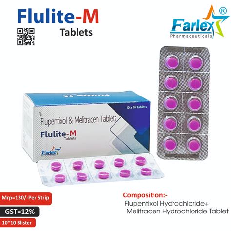 Flupentixol Hydrochloride, Melitracen Hydrochloride | Flulite-M