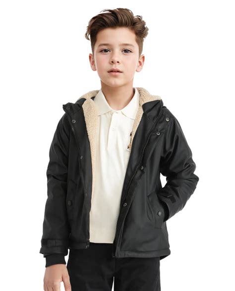 Rare Ones Kids Wrick Black Polyester Full Sleeve Solid Jacket