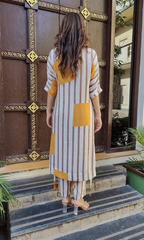Yellow Grey Stripe Coord Set – Label DC