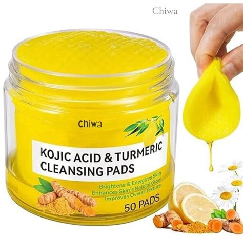 CHIWA Turmeric & Kojic Acid Cleansing Pads | Targets Dark Spots ...