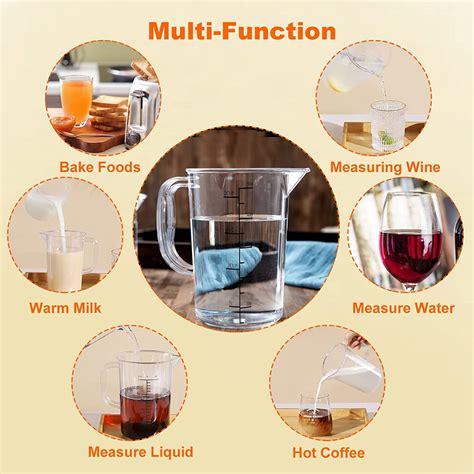 Buy Plastic Measuring Cup Measuring Pitcher Container Multipurpose With ...