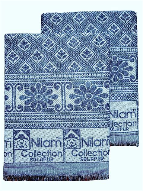 Buy Nilam Collection Cotton Solapur Chaddar Blanket Single Bed Full ...