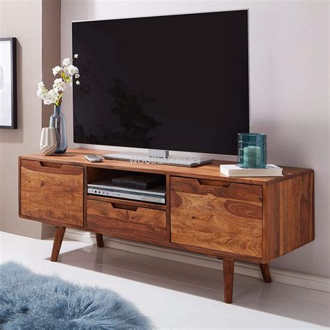 WOODENMOOD TV Lowboard Amani Wood TV Commode Solid Country TV Cabinet ...