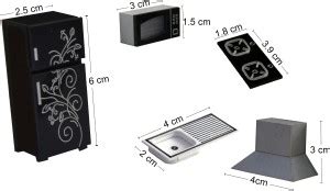 R D MODELS Scale Model - Fridge+Gas stove+sink+microwave+chimney (Scale ...