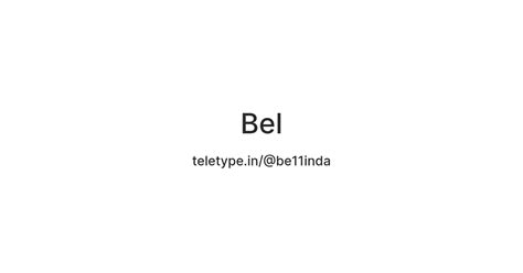 Bel — Teletype