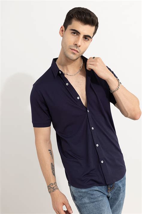 Buy Men's Maverick Navy Shirt Online | SNITCH