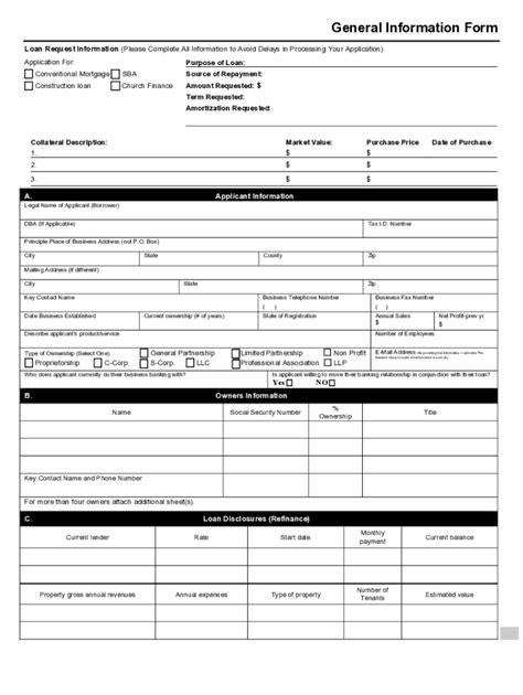 form Bankers Group Generic Commercial Loan - Blank Fillable Template ...