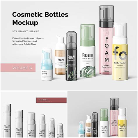 Cosmetic Bottles Mockup Set | Free download