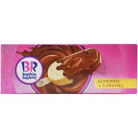 Baskin Robbins Ice Cream - Almond and Caramel, 1 Piece Carton : Amazon ...