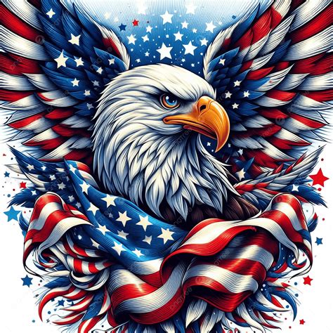 American Flag Eagle Png American Eagle, Soaring, Symbol, Nature, Bird