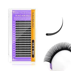 Buy NAGARAKU Eyelash Extensions Individual Lashes 0.15 mm C curl 9mm ...