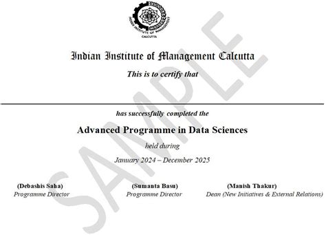 Advanced Programme in Data Sciences (APDS) | IIM Calcutta