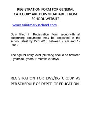 Fillable Online REGISTRATION FORM FOR GENERAL CATEGORY ARE DOWNLOADABLE ...