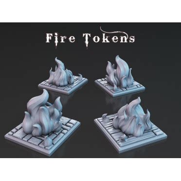 Buy Fire Tokens x5 - The Meeplesmith - Accessories