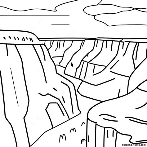 Grand Canyon Sunset Coloring Page | Coloring-Pages.com