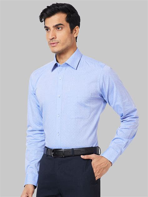 Raymond Blue Dobby Slim Fit Cotton Formal Shirt – MyRaymond