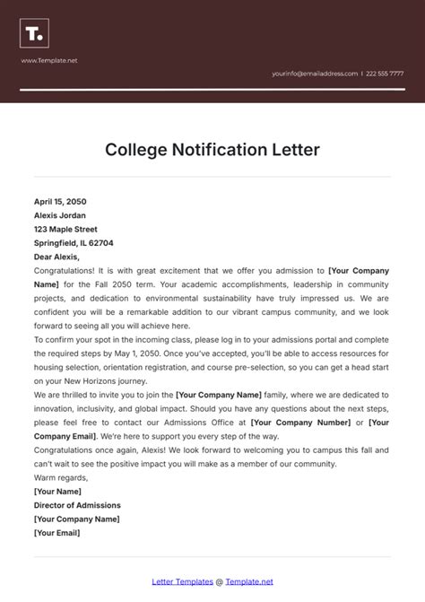 Free School Attendance Letter Outline Template - Edit Online & Download | Template.net