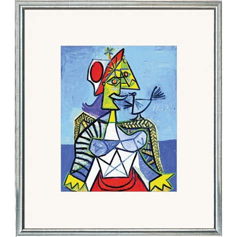 Pablo Picasso: Bild 'Frau mit Vogel', gerahmt - Romoe Netzwerk