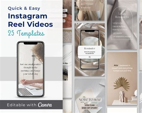 25 Instagram Video Reel Templates, Motivational Reel Templates Editable ...